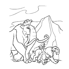 Coloring with the characters of the cartoon Ice Age