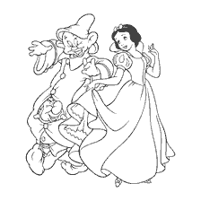 Coloring Snow White and the Seven Dwarfs