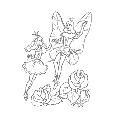 pagina da colorare: Thumbelina e il Re degli Elfi