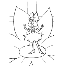 pagina da colorare: Disegno di Thumbelina dalla fiaba di Hans Christian Andersen