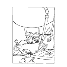Chip and Dale on a rescue plane
