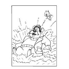 Roquefort and Vjik on the coloring book, coming to the rescue