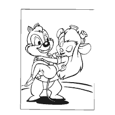 Chip and Nut from the cartoon Chip and Dale rush to the rescue