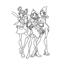 Kleurplaten voor Winx Club