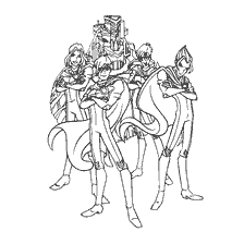 Desenho de heróis Winx