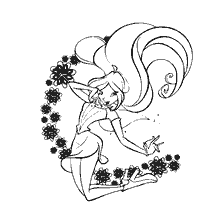 Couleur Winx: Fée avec Fleurs