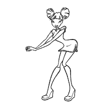 Drawing Winx - Model for coloring