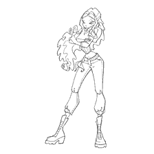 Layla from Winx Club in coloring