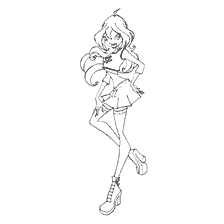 Coloring Bloom from Winx Club