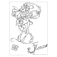 Coloring Flora from Winx Club