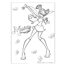 Magical Coloring of the Muse Character from Winx Club