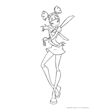 Coloring Musa from the Winx Club