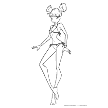 Coloring Winx: The Muse in a Swimsuit
