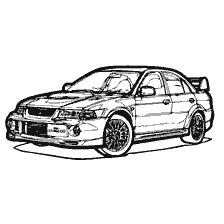 coloring page: Drawing of a racing car for coloring
