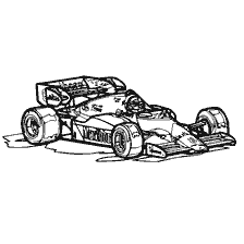 coloring page: Coloring of the 1984 Formula 1 racing car