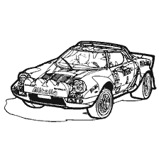 coloring page: Rakrska racing car Laurel