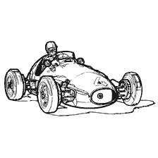 coloring page: Coloring of the 1952 Formula 1 racing car