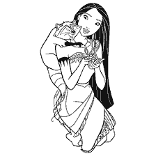 Pocahontas with Miko raccoon