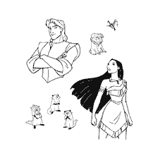 Coloring Pocahontas