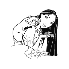 Pocahontas with compass