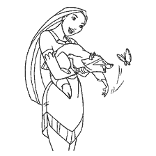Pocahontas with Miko raccoon