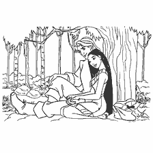 John i Pocahontas w lesie