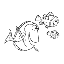 Dory, Nemo en zijn vader uit de tekenfilm Finding Nemo