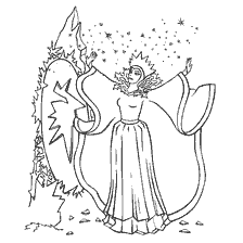 pagina da colorare: La regina delle nevi e lo specchio magico rotto