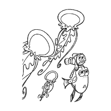 Kleuren van de verraderlijke Jellyfish van het vinden Nemo