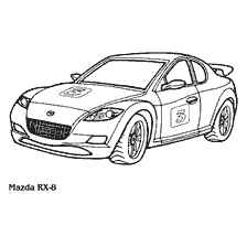 Car Mazda RX-8 in coloring