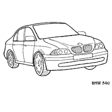 Coloring of the BMW 540 passenger car