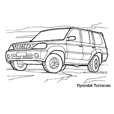 Hyundai Terracan passenger car for painting