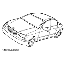 Coloring of the 1997 Toyota Avensis passenger car