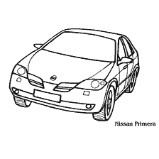Painting of Nissan Primera passenger car