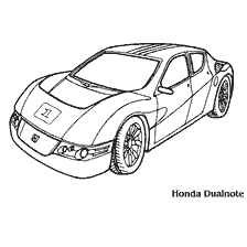 Drawing of the Honda Dualnote passenger car