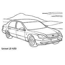 Car Lexus LS 430, coloring book