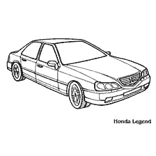 Coloring car Honda Legend 1996