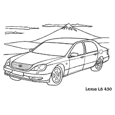 Drawing of Lexus LS 430 for coloring