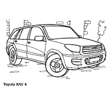 Coloring of the Toyota RAV 4 passenger car