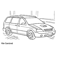 Coloring car Kia Carnival 1999 release