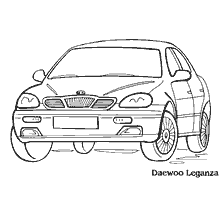Coloring of the Daewoo Leganza passenger car in 2000
