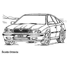 Views of the passenger car ŠKODA Octavia 1999
