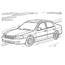 Coloring of the passenger car Kia Magentis