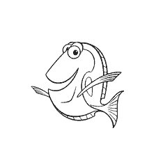 Dory Fish van de cartoon Finding Nemo