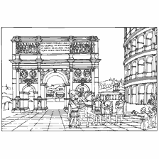 Arc de Triomphe and the Colosseum