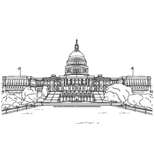 coloring page: Coloring the Capitol in Washington, USA