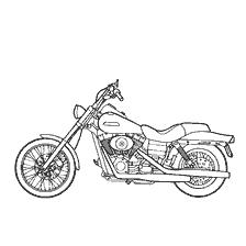 Contour image of Harley-Davidson Dyna Wide Glide motorcycle