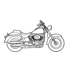 Harley-Davidson Softail Fat Boy Motorcycle Drawing