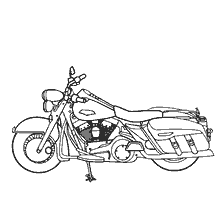 Black and White Harley-Davidson Road King