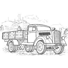 Coloring of the old truck Opel Blitz S3